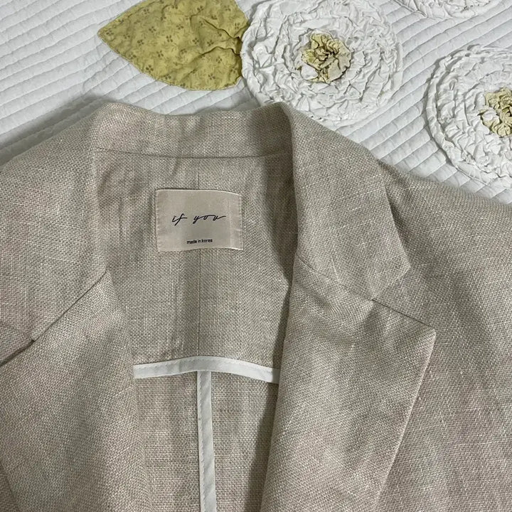 [SOLD OUT] IF YOU 이퓨 린넨 반팔 자켓 베이지