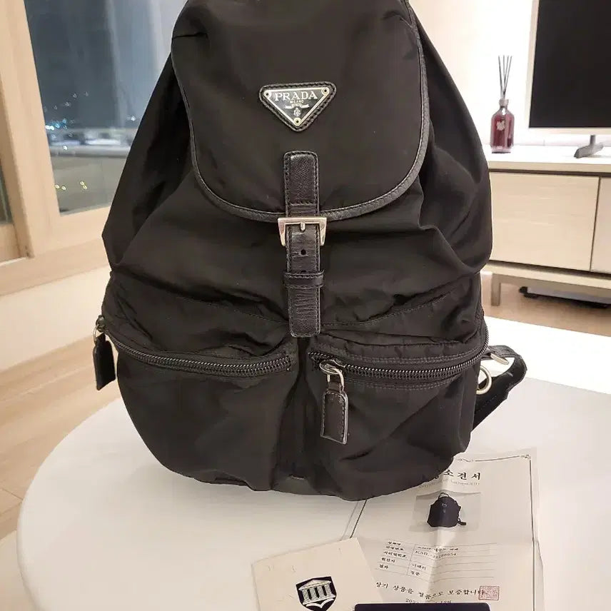 [SOLD OUT] 프라다 블랙 포코노 백팩 정품 감정서포함