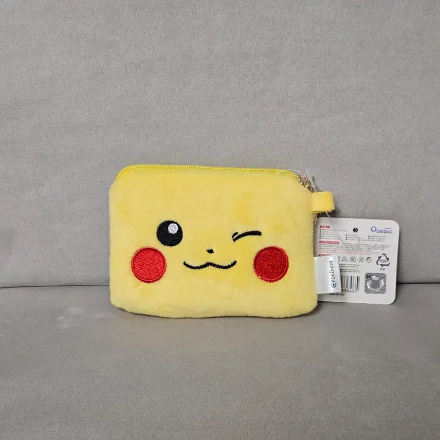 [BUNJANG] Pokemon Pikachu Face Square Pouch Coin Purse / 포켓몬스터 피카츄 페이스 사각 파우치 동전 지갑