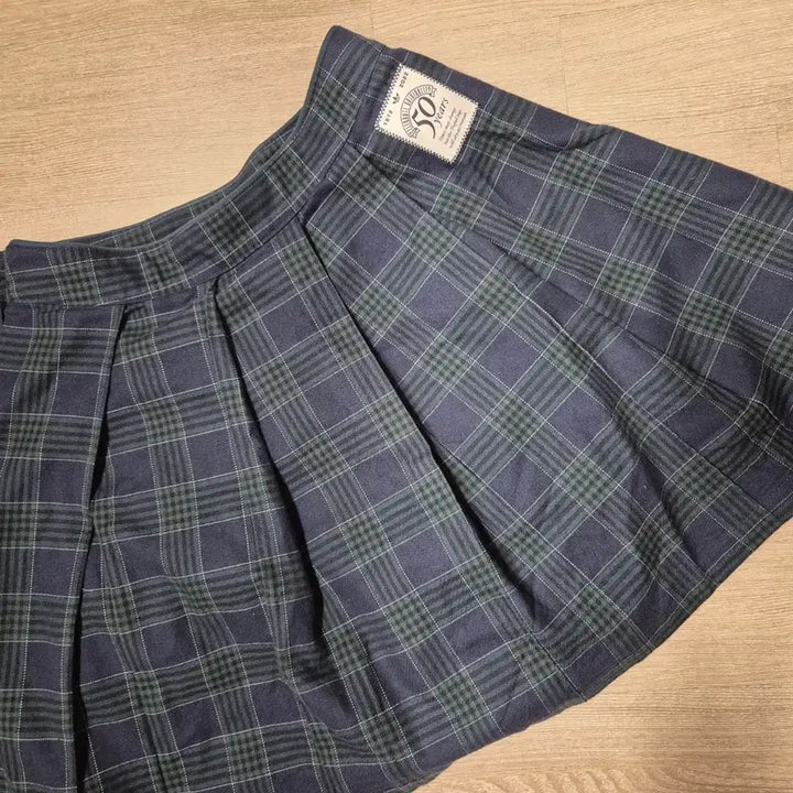 [BUNJANG] Adidas Navy Check Pleated Skirt / 아디다스 네이비 체크 플리츠 스커트