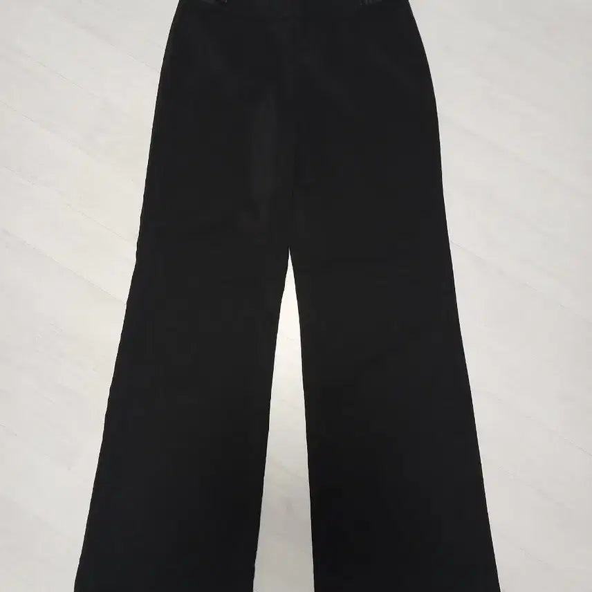 [BUNJANG] Black Wide-Leg Pants Suit Trousers / 블랙 와이드 팬츠 정장 바지