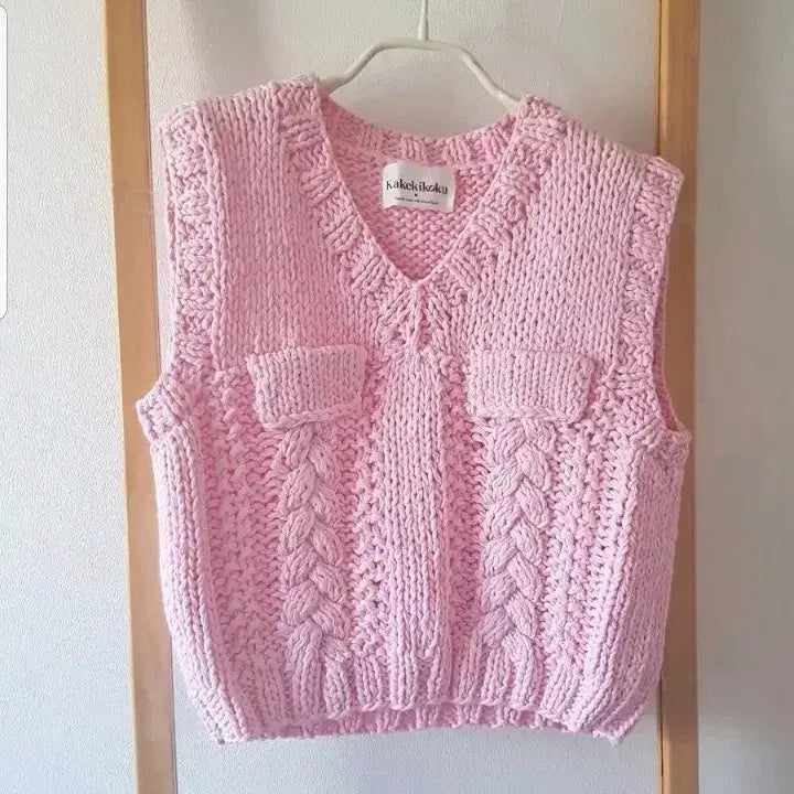 [BUNJANG] Kakekikoku Cotton Knit Vest / 카케키코쿠 코튼 니트 베스트