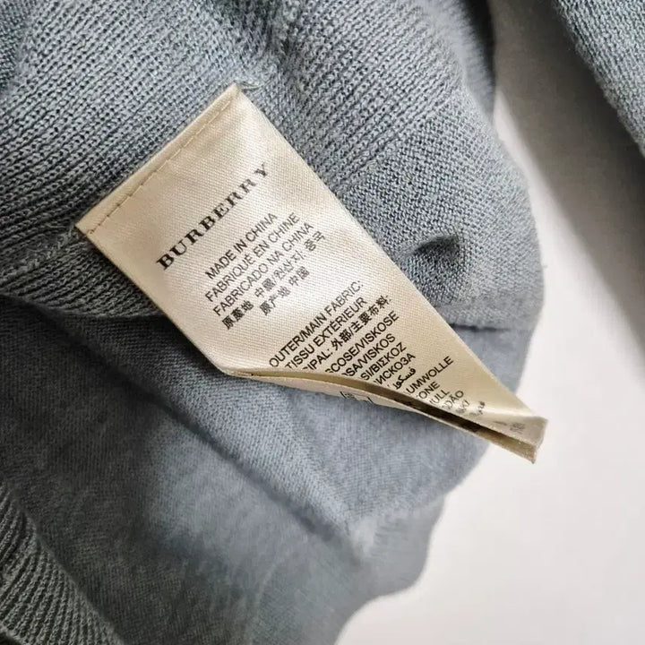 [BUNJANG] Burberry Crew Neck Knit Sweater / (정품) 버버리 그레이 여성 크루넥 니트 스웨터 M