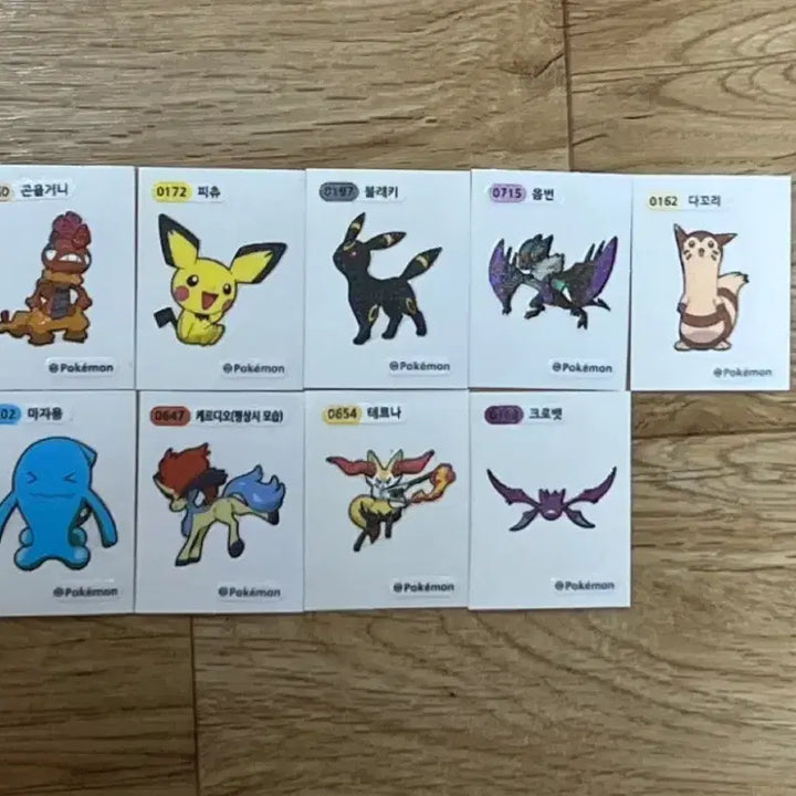 [BUNJANG] Pokemon Sticker Set (9 Types) / 포켓몬 스티커 9종 세트