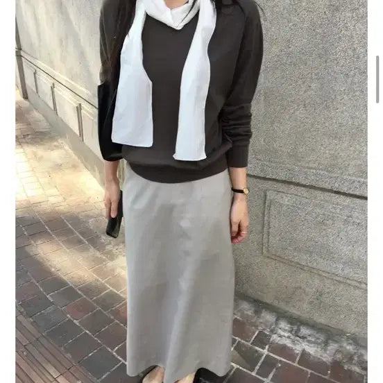 [BUNJANG] Stripe Long Skirt / 그립 스트라이프 롱스커트