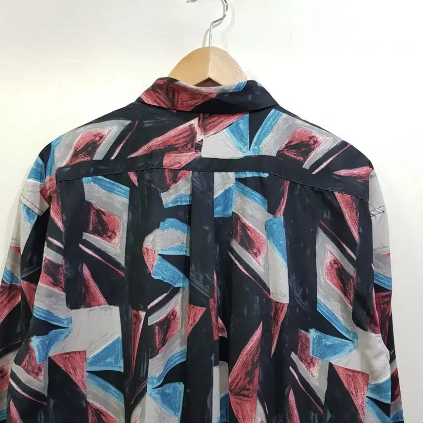 [BUNJANG] Vintage Pattern Oversized Long Sleeve Shirt M / 빈티지 패턴 오버핏 박시 긴팔 셔츠 남M Q175