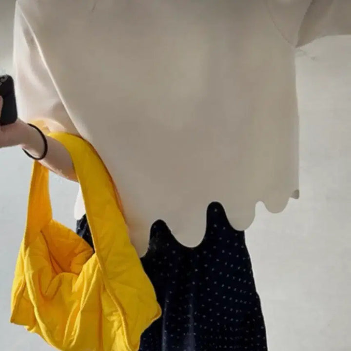 [BUNJANG] White Oversized Summer T-Shirt Blouse / 반팔화이트 면여름 여자오버핏 티 블라우스
