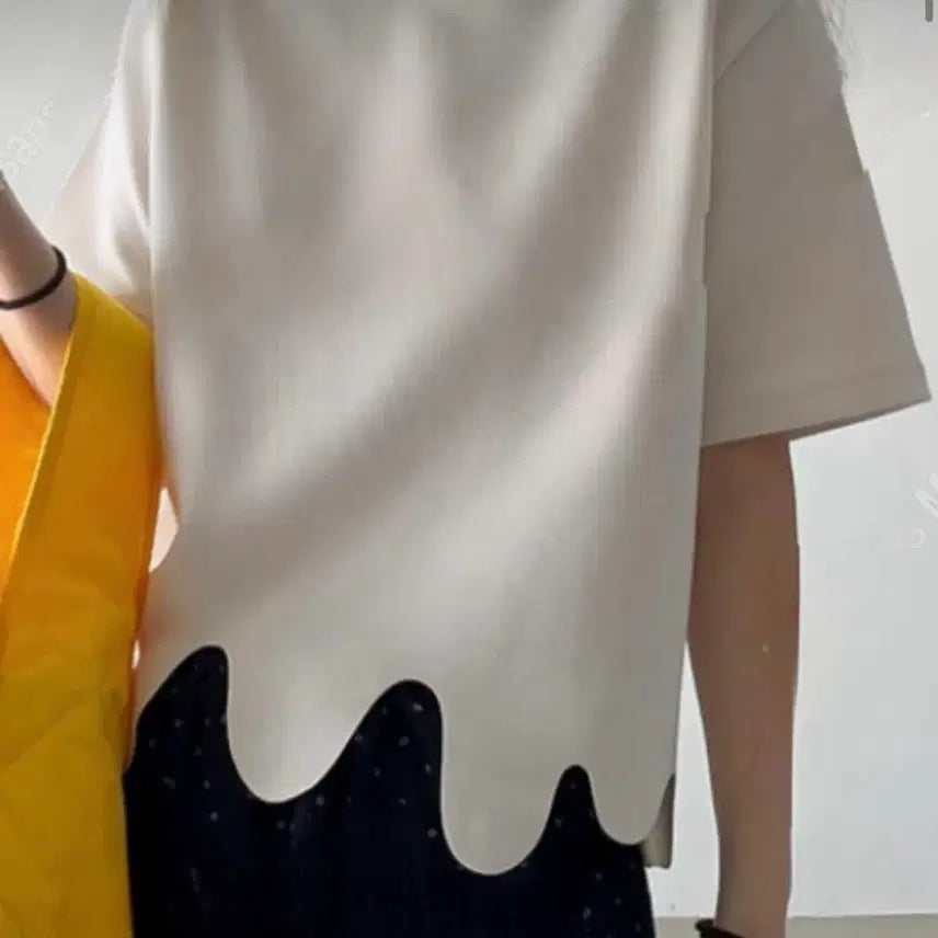 [BUNJANG] White Oversized Summer T-Shirt Blouse / 반팔화이트 면여름 여자오버핏 티 블라우스
