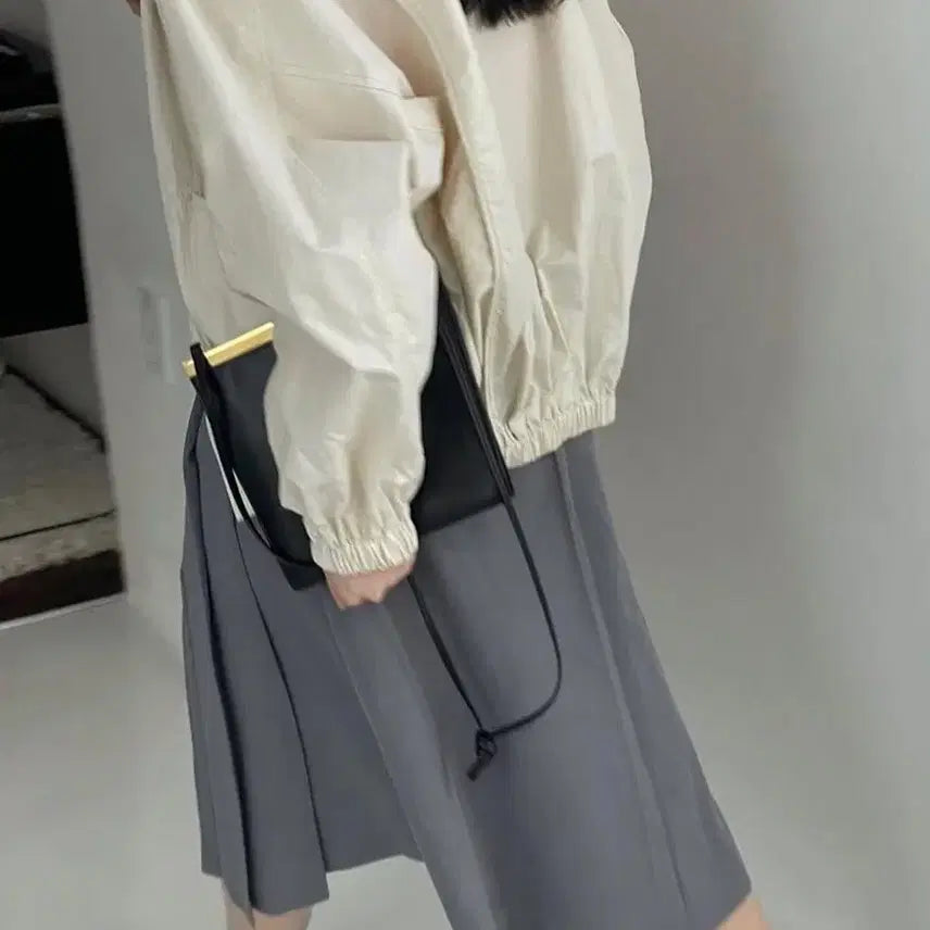 [SOLD OUT] 바스켓 코팅 블루종 크림