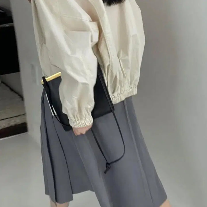 [SOLD OUT] 바스켓 코팅 블루종 크림