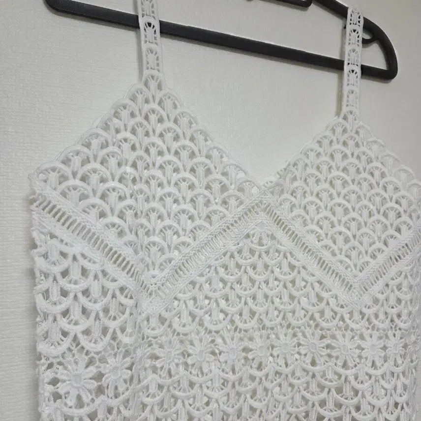 [BUNJANG] Lace Bustier Layered Tank Top / 레이스 뷔스티에 레이어드 나시