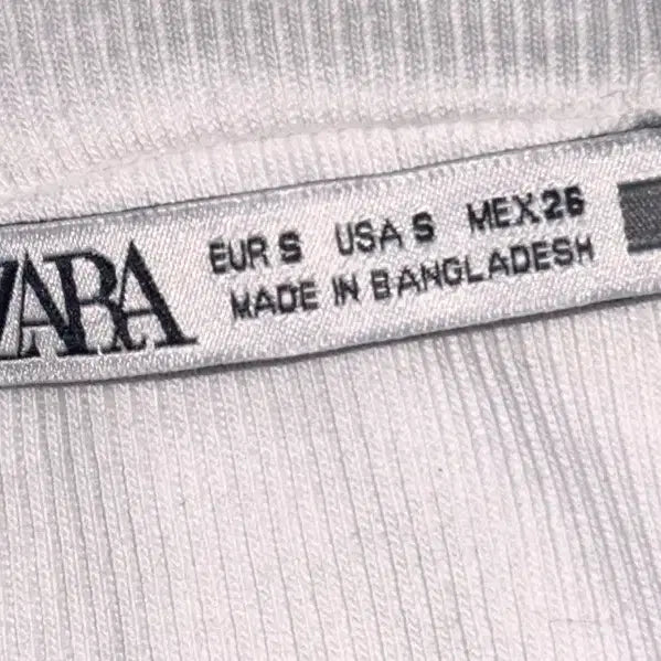 [SOLD OUT] ZARA 자라 오프숄더 셔링 반팔 티셔츠 화이트