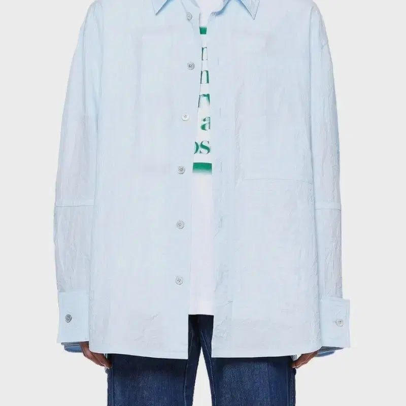 [SOLD OUT] 우영미 크링클 셔츠 스카이블루 50