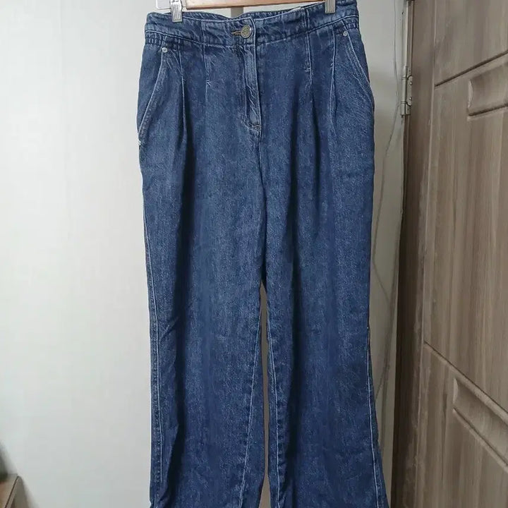 [SOLD OUT] 한섬마인 청바지 핀턱 와이드 데님 팬츠64