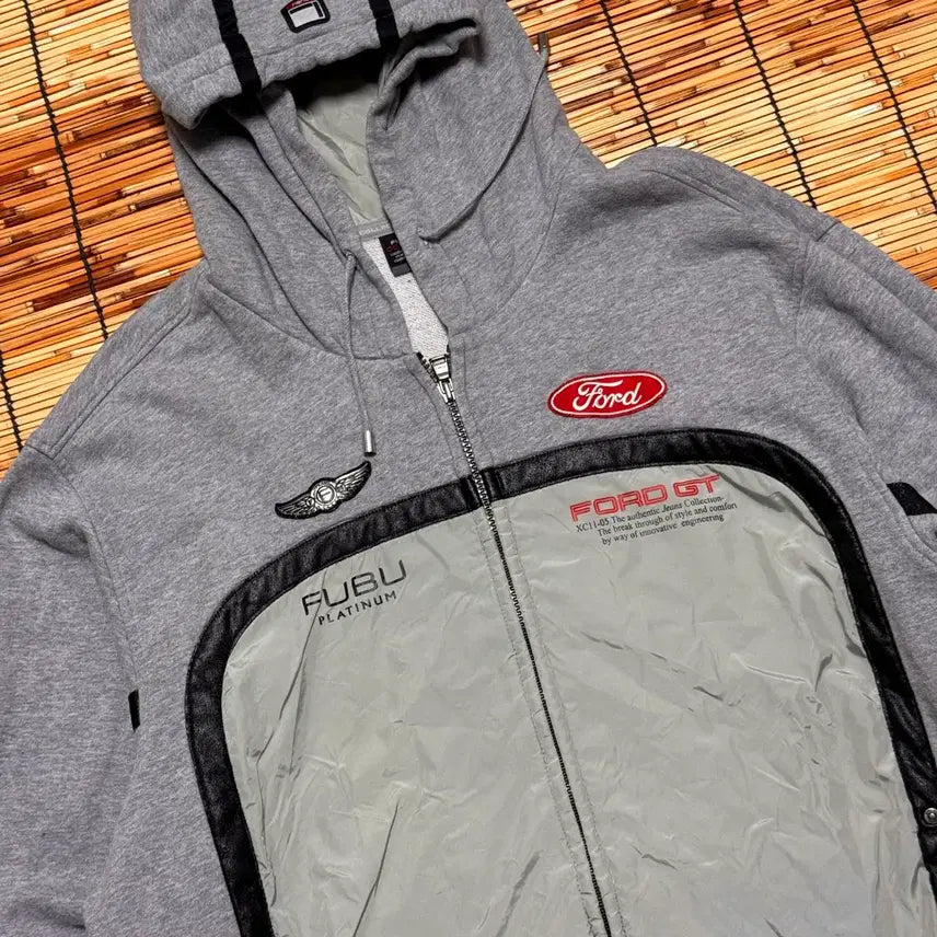 [BUNJANG] FUBU X Ford GT 대장급 그레이 후드집업 XXL / FUBU X Ford GT 대장급 그레이 후드집업 XXL