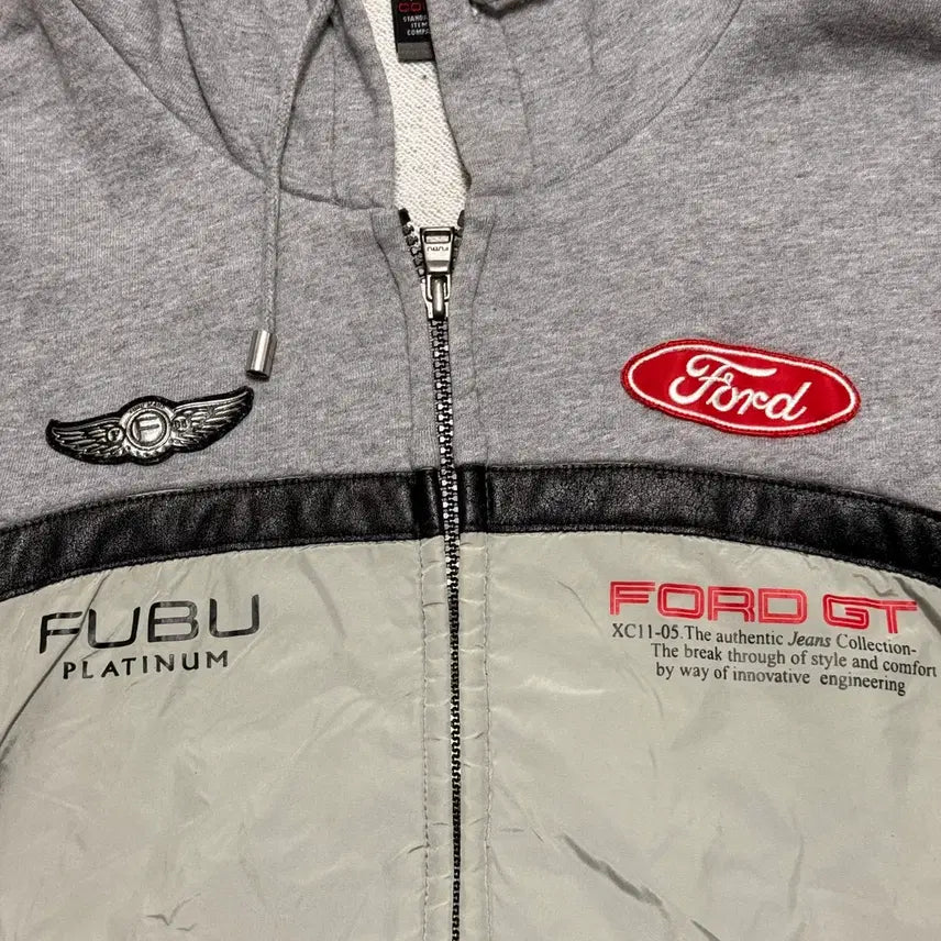 [BUNJANG] FUBU X Ford GT 대장급 그레이 후드집업 XXL / FUBU X Ford GT 대장급 그레이 후드집업 XXL