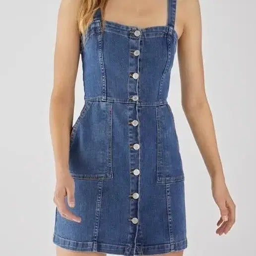 [BUNJANG] H&amp;M 데님 멜빵 원피스 32 / H&amp;M 데님 멜빵 원피스 32