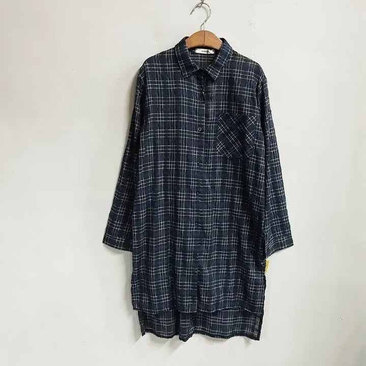 [BUNJANG] MIELLO Check Pattern Long Shirt / 택새상품) 미엘로 체크 패턴 롱셔츠 free