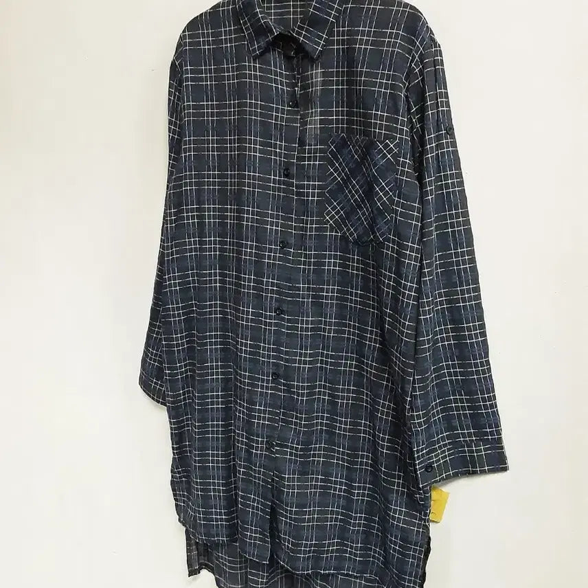 [BUNJANG] MIELLO Check Pattern Long Shirt / 택새상품) 미엘로 체크 패턴 롱셔츠 free