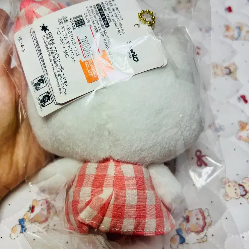 [BUNJANG] Sanrio Gingham Check Series Kitty Mascot Charm / 산리오 깅엄체크 시리즈 키티 마스코트 판매합니다!