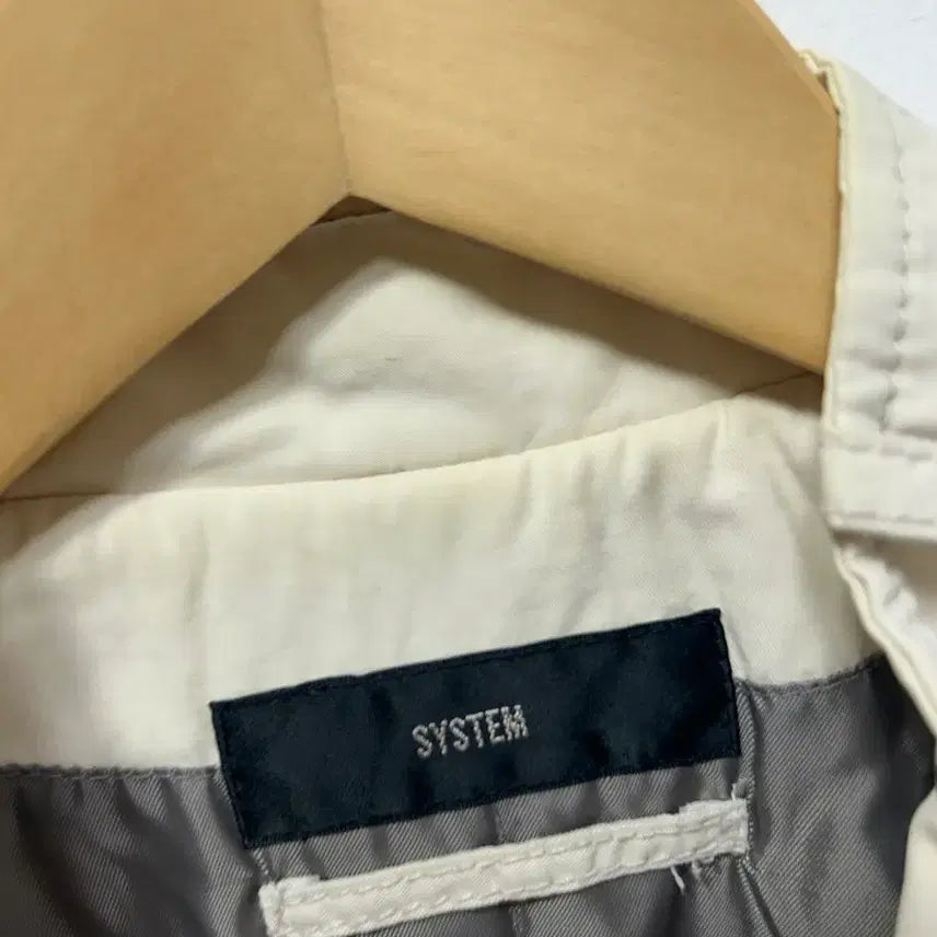 [BUNJANG] SYSTEM Ivory Bomber Jacket / SYSTEM 시스템 아이보리 봄버 자켓 82-94-160