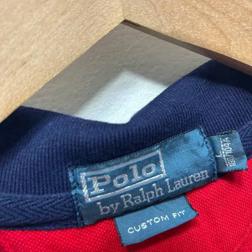 [SOLD OUT] 폴로 랄프로렌 레드 카라 반팔티 미국빈티지 L