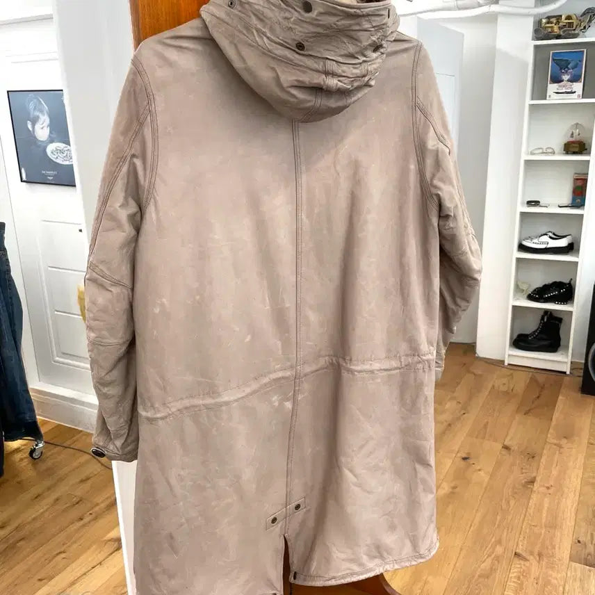 [BUNJANG] sisii Leather Fishtail Parka / sisii 레더 피쉬테일 파카