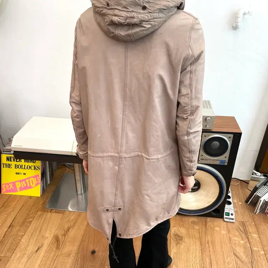 [BUNJANG] sisii Leather Fishtail Parka / sisii 레더 피쉬테일 파카