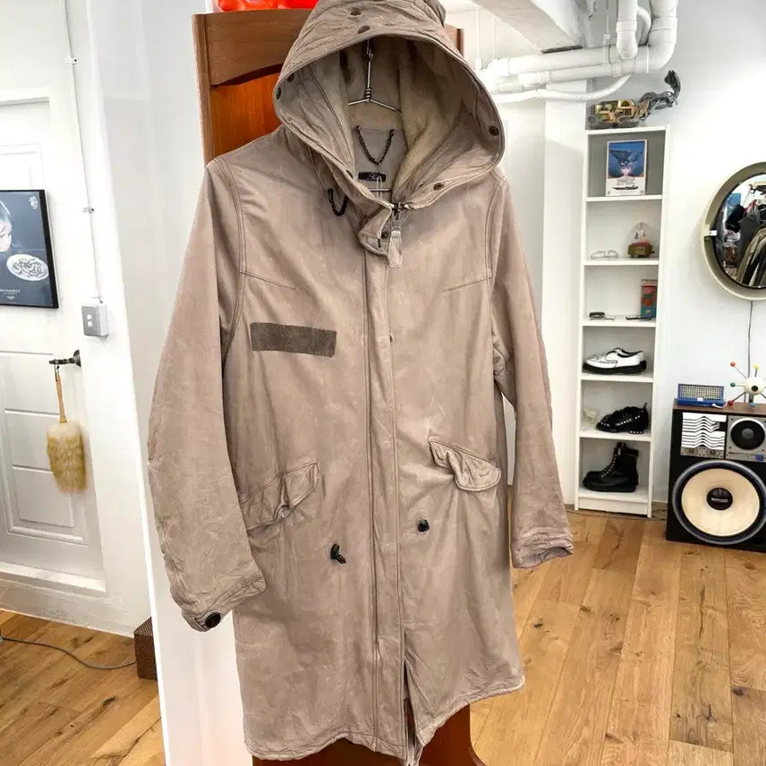 [BUNJANG] sisii Leather Fishtail Parka / sisii 레더 피쉬테일 파카