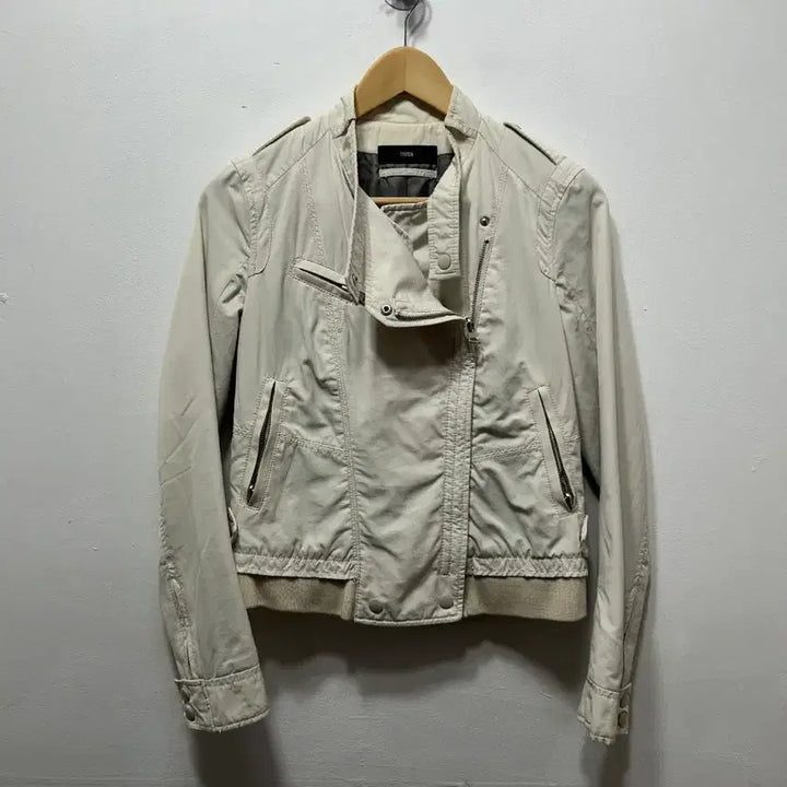 [BUNJANG] SYSTEM Ivory Bomber Jacket S / SYSTEM 시스템 아이보리 봄버 자켓 S