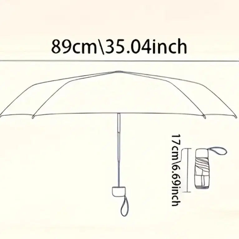 [BUNJANG] UPF50+ Black Portable Umbrella / UPF50+ 블랙 휴대용 우산