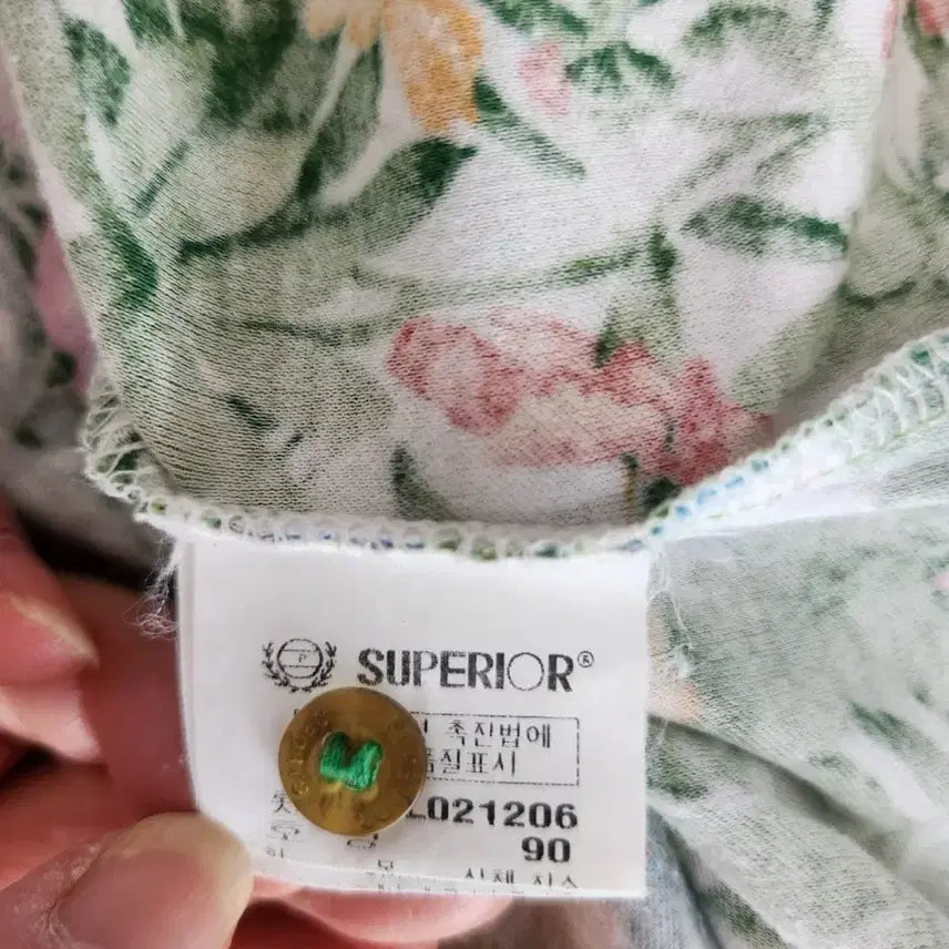 [BUNJANG] Superior Flower Pattern Short Sleeve Polo Shirt / 슈페리어 플라워 패턴 반팔 카라 티셔츠