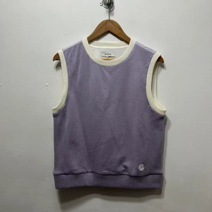 [BUNJANG] Beanpole Lavender Knit Vest L / 빈폴 라벤더 니트 베스트 조끼 L