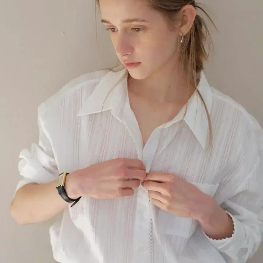 [BUNJANG] Mignewt White Shirt / 새상품>>>미뉴에트 화이트 셔츠