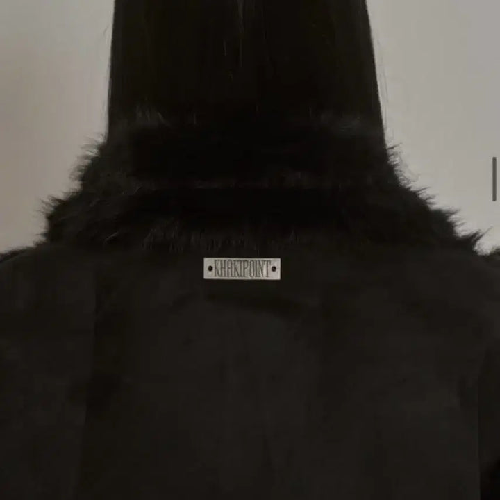[BUNJANG] Khaki Point Shearling Fur Mustang Jacket Black / 카키포인트 시어링 퍼 무스탕 자켓 블랙