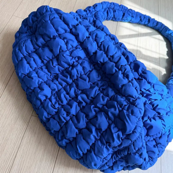 [BUNJANG] COS Quilted Oversized Bag Blue / COS 코스 퀼티드 오버사이즈 블루