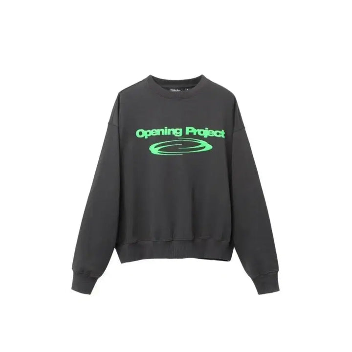 [BUNJANG] Opening Project Identity Sweatshirt Charcoal / 무신사 오프닝프로젝트 맨투맨