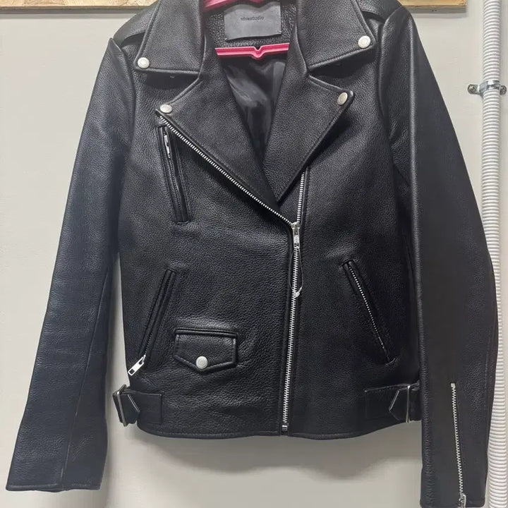 [BUNJANG] Vita Studio Black Leather Rider Jacket / vitastudio 블랙 레더 라이더 자켓