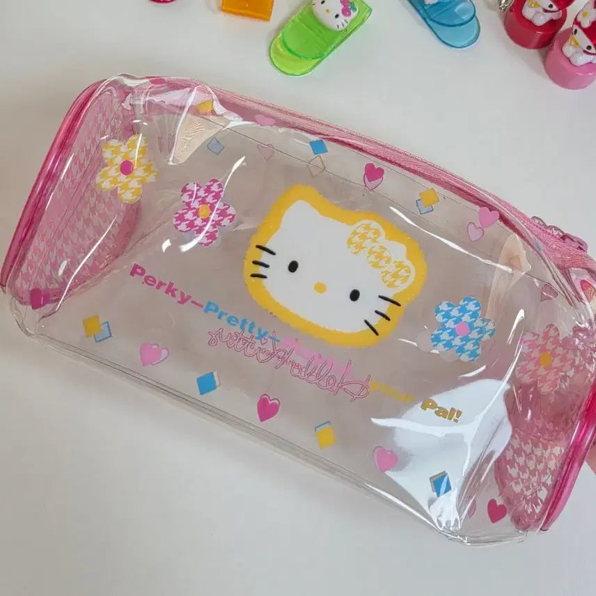 [BUNJANG] Sanrio Classic Kitty "Kaohana" Flower Kitty PVC Pencil Case / 고전키티 카오하나 꽃키티 pvc 필통