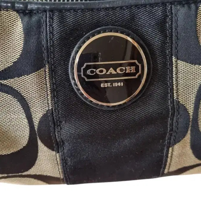 [BUNJANG] Coach Signature Black Shoulder Bag / 코치 시그니처 블랙 숄더백 히메 갸루 y2k 빈티지코치 올드코치