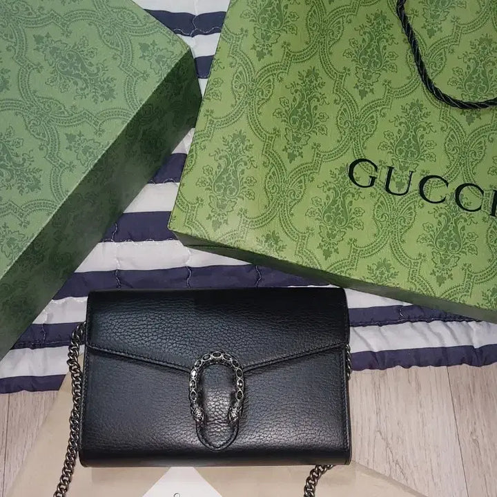[BUNJANG] Gucci Dionysus Black Chain Shoulder Bag / 구찌 디오니소스 블랙 체인 숄더크로스백