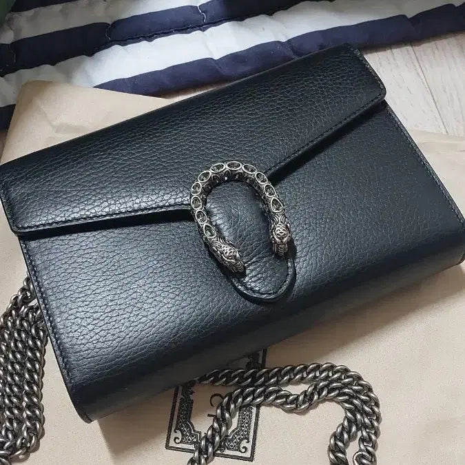 [BUNJANG] Gucci Dionysus Black Chain Shoulder Bag / 구찌 디오니소스 블랙 체인 숄더크로스백