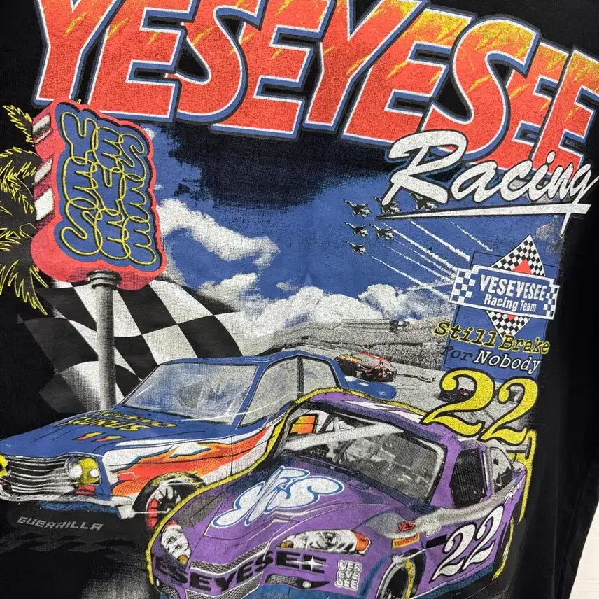 [BUNJANG] YESEYESEE Racing Short Sleeve T-Shirt / (M)예스아이씨 레이싱 반팔티
