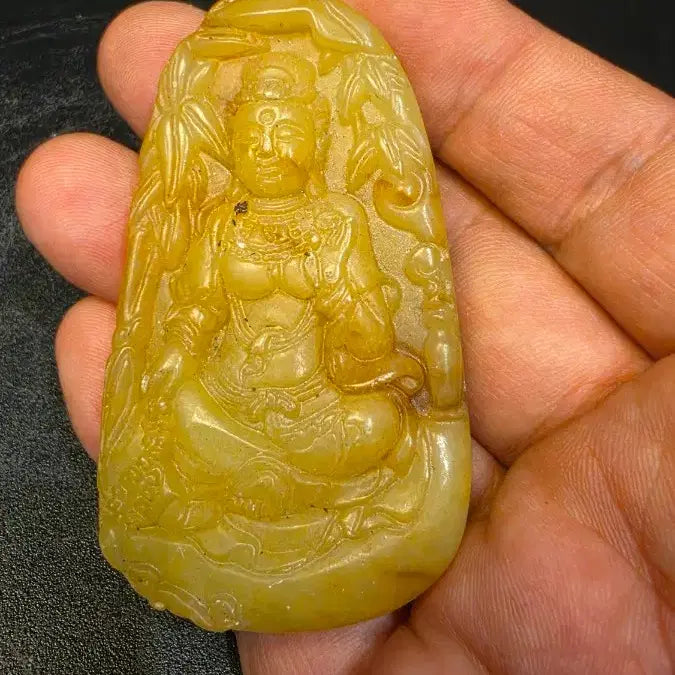 [BUNJANG] Carved Jade Shakyamuni Buddha Statue / 석가모니 옥