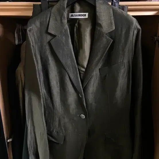 [BUNJANG] Jil Sander Olive Green Skirt Suit Set / JIL SANDER 질샌더 셋업 55~66 사이즈 추천 자켓 치마 정장