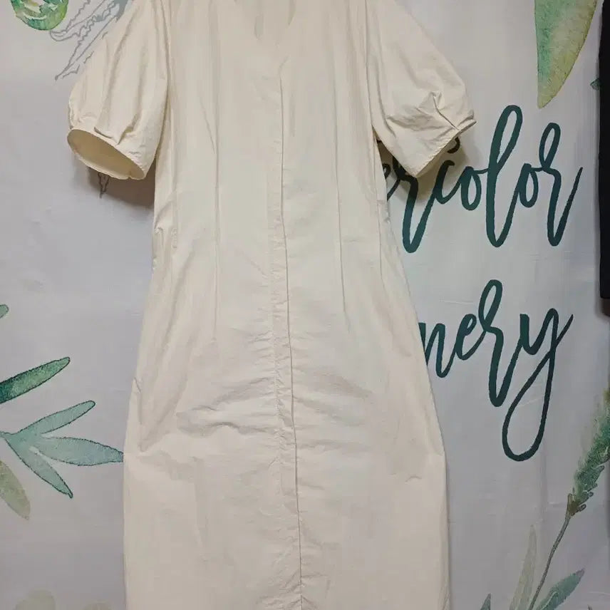 [BUNJANG] Ivory Shirring Long Dress / 66~날씬77 아이보리 셔링 롱원피스