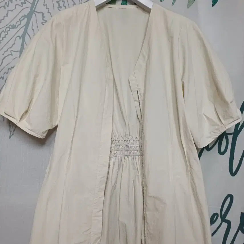 [BUNJANG] Ivory Shirring Long Dress / 66~날씬77 아이보리 셔링 롱원피스