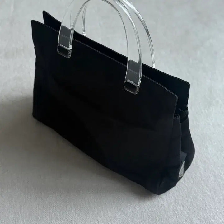 [BUNJANG] Prada Black Tote Bag Transparent Handle / 프라다 블랙 토트백 투명 핸들