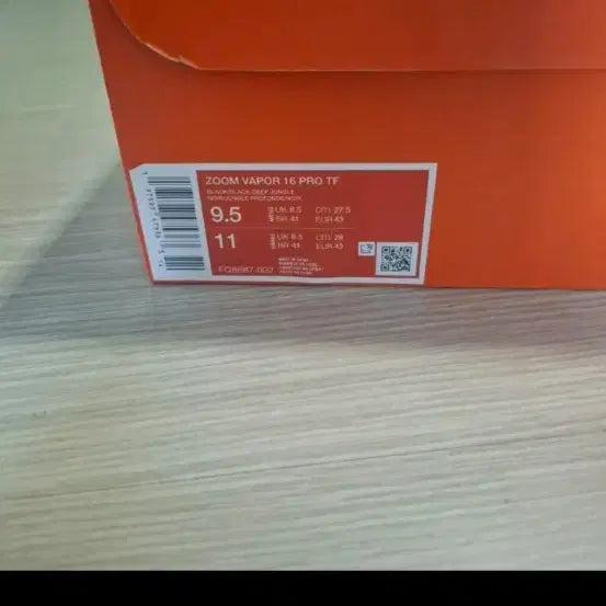 [SOLD OUT] 나이키 줌 베이퍼 16 프로 TF 275mm 블랙