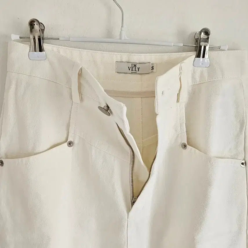 [BUNJANG] Imvely White Denim Long Skirt / 임블리 화이트 데님 롱 스커트